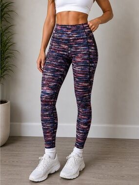 lululemon athletica Multicolor Striped High-Rise Leggings